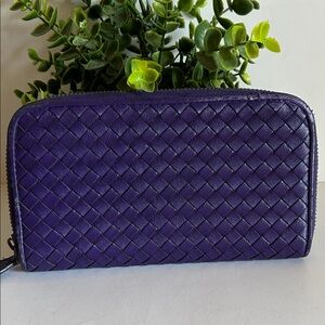 Elegant Purple Woven Wallet